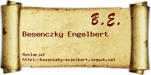 Besenczky Engelbert névjegykártya
